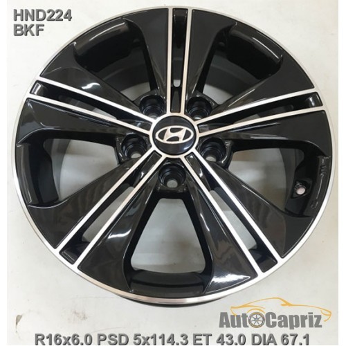 Диски Replay HND224 BKF R16 W6.0 PCD5x114.3 ET43 DIA67.1